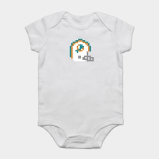 8 Bit Miami Dolphins Helmet Baby Bodysuit